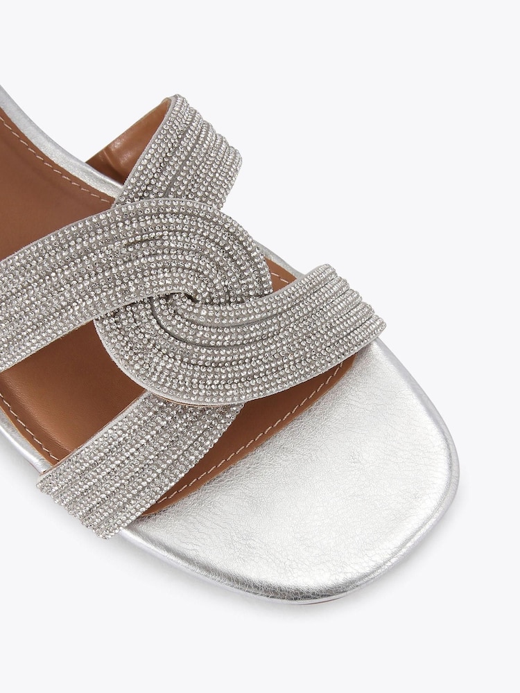 KG Kurt Geiger Silver Chrome Rebel Sandals - Image 4 of 4