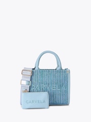 Carvela Pink Sorrento Micro Stripe 100% Cotton Bag - Image 1 of 4