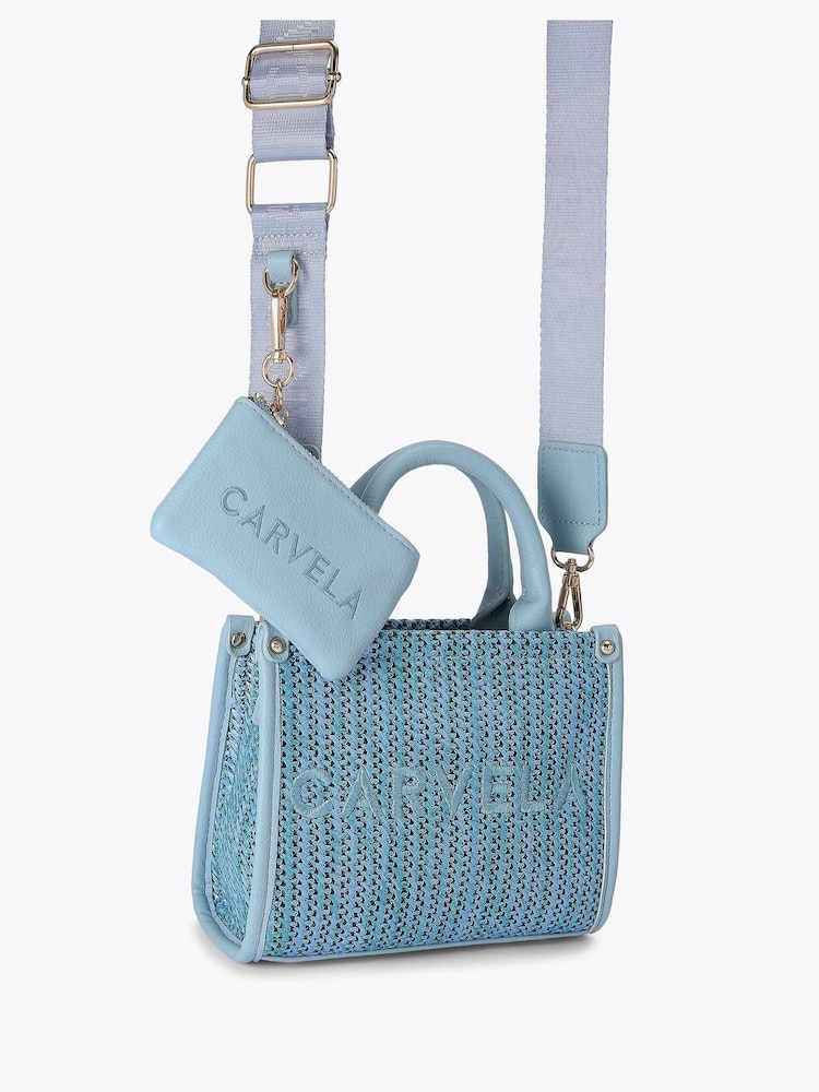 Carvela Pink Sorrento Micro Stripe 100% Cotton Bag - Image 2 of 4