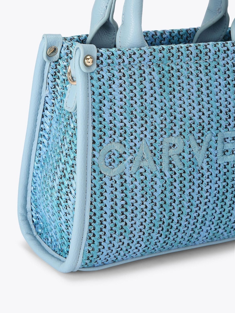 Carvela Pink Sorrento Micro Stripe 100% Cotton Bag - Image 4 of 4