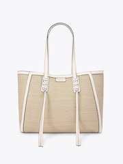 Carvela White Raffia Tassel Winged Tote Bag - Image 1 of 4