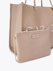 Carvela Sorrento Chain Nude Tote Bag - Image 4 of 4