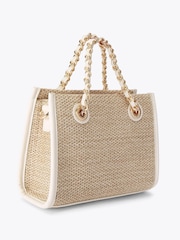 Carvela Cream Sorrento Mirco Raffia Bag - Image 3 of 4
