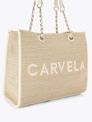 Carvela Cream Sorrento Raffia Tote Bag - Image 2 of 4