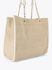 Carvela Cream Sorrento Raffia Tote Bag - Image 3 of 4