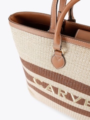 Carvela Sorrento Stripe Nude Shopper Bag - Image 4 of 4