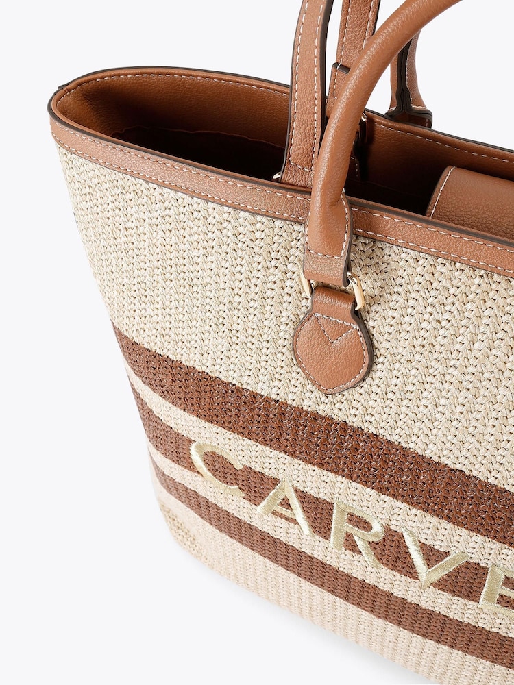 Carvela Sorrento Stripe Nude Shopper Bag - Image 4 of 4