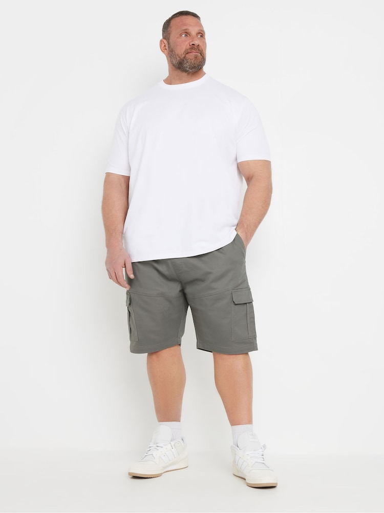 BadRhino Big & Tall Grey Strech Elastic Cargo Shorts - Image 2 of 6