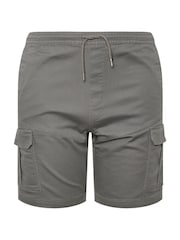 BadRhino Big & Tall Grey Strech Elastic Cargo Shorts - Image 5 of 6