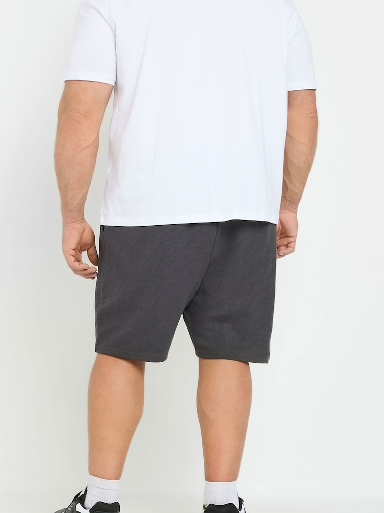 BadRhino Big & Tall Grey Diamond Quilted Ebony Shorts - Image 3 of 6