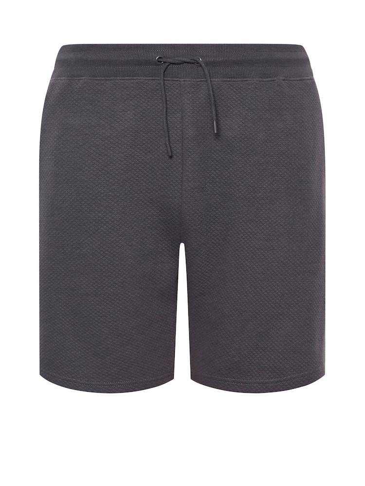 BadRhino Big & Tall Grey Diamond Quilted Ebony Shorts - Image 5 of 6