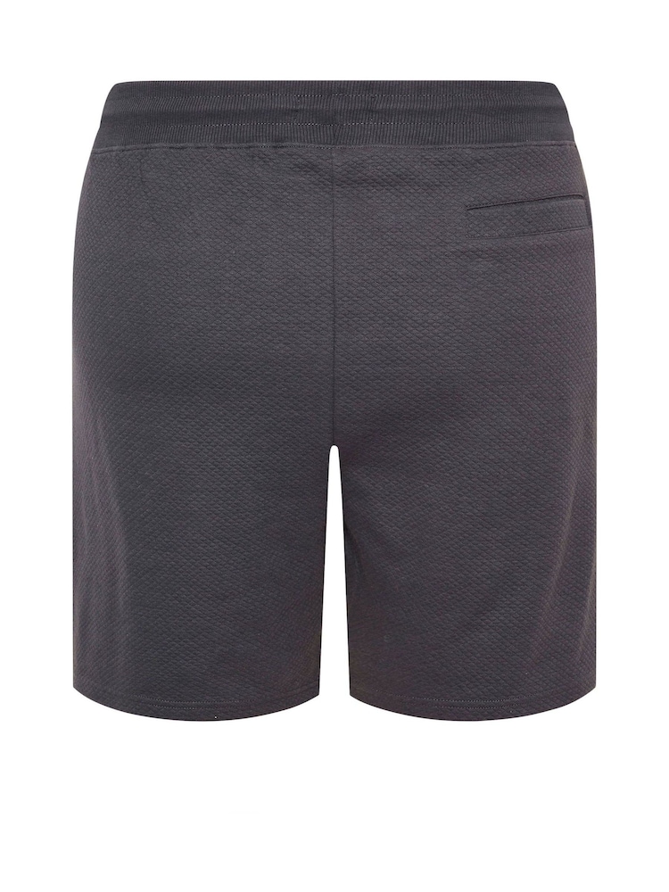 BadRhino Big & Tall Grey Diamond Quilted Ebony Shorts - Image 6 of 6