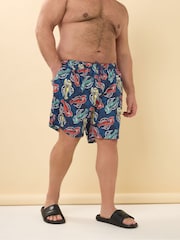 BadRhino Big & Tall Blue Lobster Print Swimshorts - Image 1 of 6