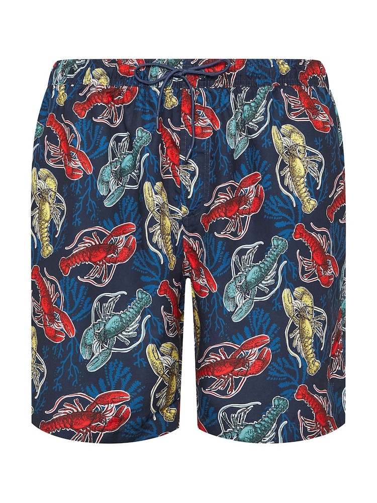 BadRhino Big & Tall Blue Lobster Print Swimshorts - Image 6 of 6