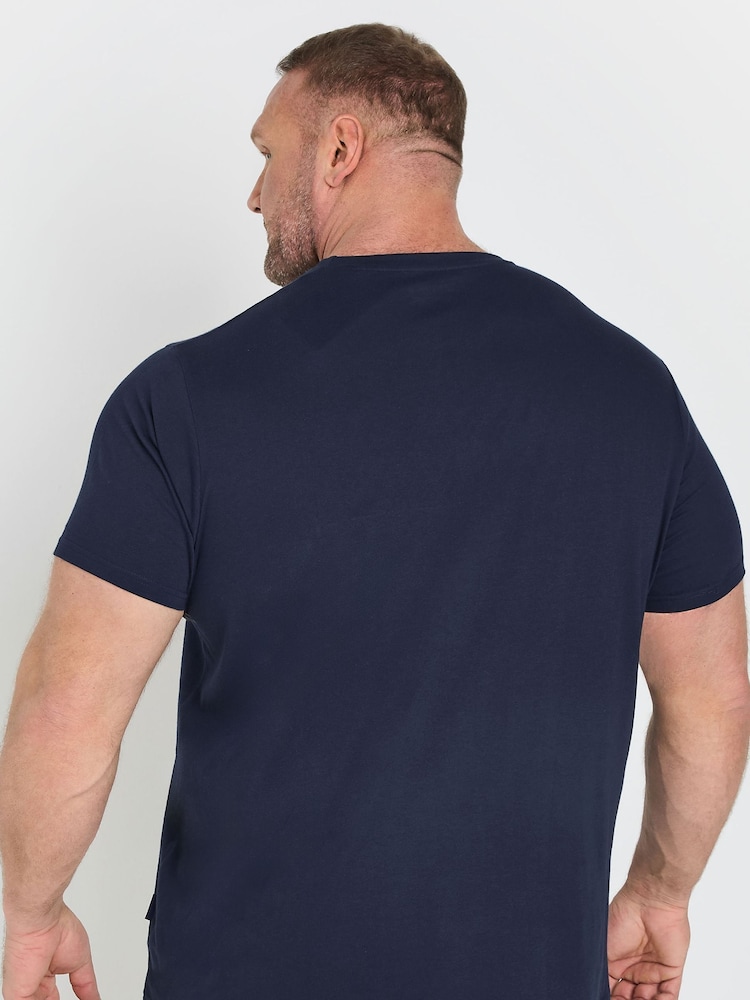 BadRhino Big & Tall Blue Oceanside Beach 100% Cotton T-Shirt - Image 2 of 5
