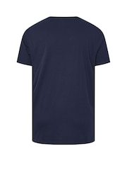 BadRhino Big & Tall Blue Oceanside Beach 100% Cotton T-Shirt - Image 5 of 5