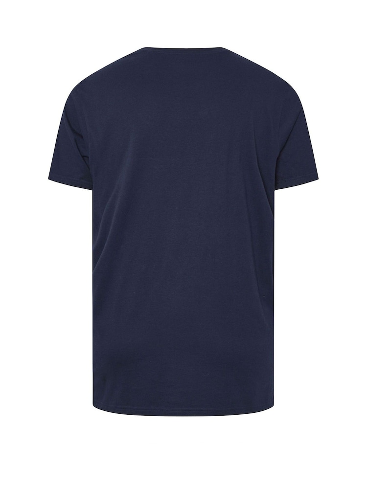 BadRhino Big & Tall Blue Oceanside Beach 100% Cotton T-Shirt - Image 5 of 5