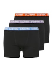 BadRhino Big & Tall Black Multi Band Trunks 3 Pack - Image 1 of 8