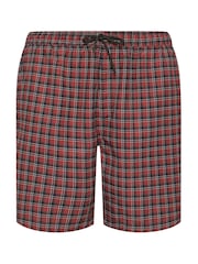 BadRhino Big & Tall Red Leaf Tartan Swimshorts - Image 5 of 6