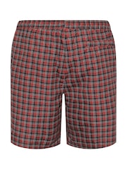 BadRhino Big & Tall Red Leaf Tartan Swimshorts - Image 6 of 6