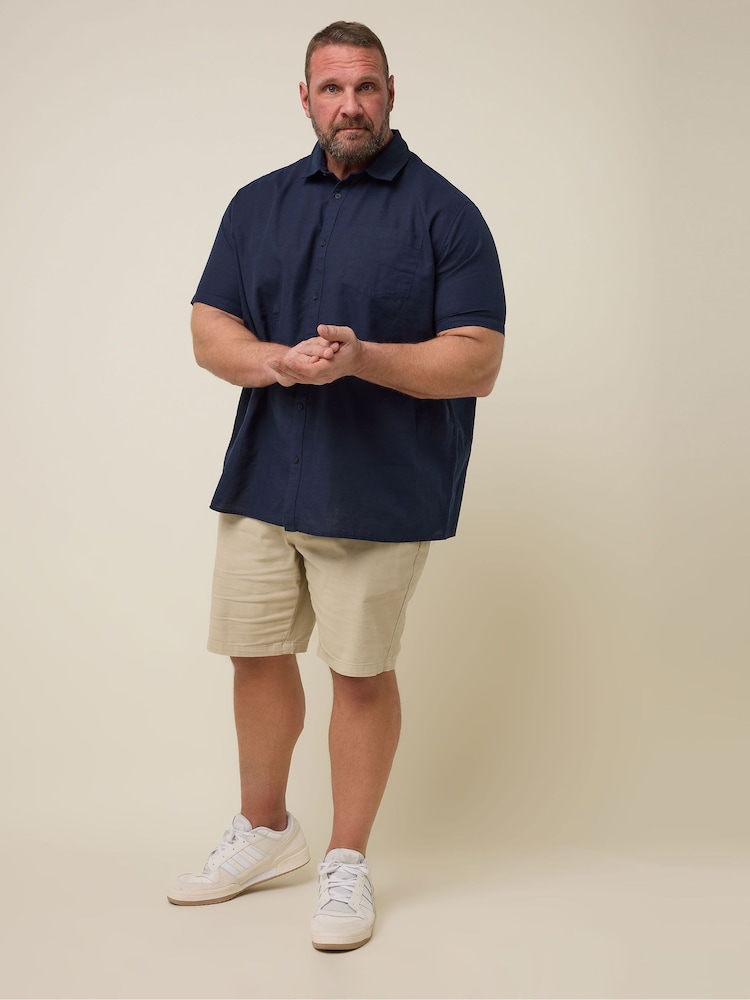 BadRhino Big & Tall Blue Linen Shirt - Image 2 of 6