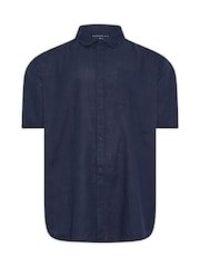 BadRhino Big & Tall Blue Linen Shirt - Image 5 of 6