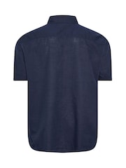 BadRhino Big & Tall Blue Linen Shirt - Image 6 of 6