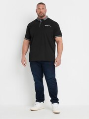 BadRhino Big & Tall Black Chambray Pocket Polo Shirt - Image 4 of 7