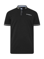 BadRhino Big & Tall Black Chambray Pocket Polo Shirt - Image 6 of 7
