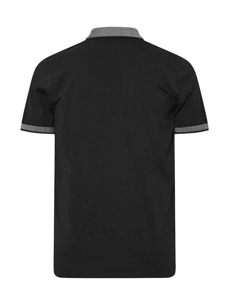 Negro - BadRhino Big & Tall Chambray Pocket Polo Shirt - Imagen 6 de 6 Negro - BadRhino Big & Tall Chambray Pocket Polo Shirt - Imagen 6 de 6