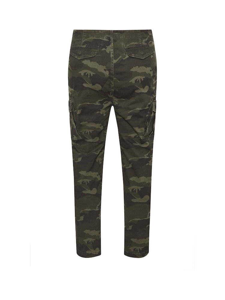 BadRhino Big & Tall Green Camo Cargo Trousers - Image 6 of 6