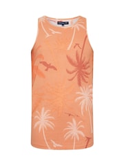 BadRhino Big & Tall Orange Palm Tree 100% Cotton Vest - Image 6 of 7