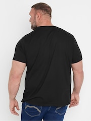BadRhino Big & Tall Black Washed Nashville 100% Cotton T-Shirt - Image 2 of 7