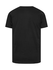 BadRhino Big & Tall Black Washed Nashville 100% Cotton T-Shirt - Image 7 of 7
