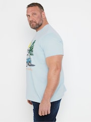 BadRhino Big & Tall Blue California Beach Camper 100% Cotton T-Shirt - Image 2 of 7