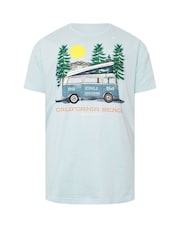 BadRhino Big & Tall Blue California Beach Camper 100% Cotton T-Shirt - Image 6 of 7