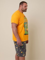 BadRhino Big & Tall Orange Ninja Turtle 100% Cotton Pyjamas Set - Image 3 of 6