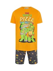 BadRhino Big & Tall Orange Ninja Turtle 100% Cotton Pyjamas Set - Image 5 of 6