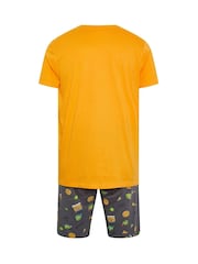 BadRhino Big & Tall Orange Ninja Turtle 100% Cotton Pyjamas Set - Image 6 of 6