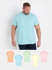 BadRhino Big & Tall Blue 100% Cotton Core T-Shirts 5 Pack - Image 1 of 10