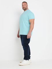 BadRhino Big & Tall Blue 100% Cotton Core T-Shirts 5 Pack - Image 4 of 10