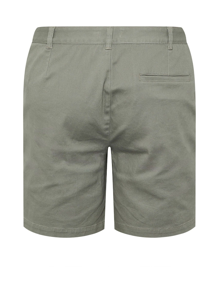 BadRhino Big & Tall Green Stretch Chino Shorts - Image 2 of 2