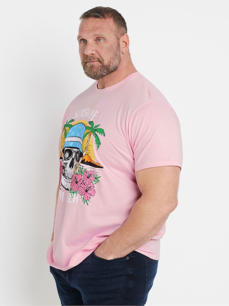 BadRhino Big & Tall Sunshine Palm Beach 100% Cotton T-Shirt - Imagen 2 de 6 BadRhino Big & Tall Sunshine Palm Beach 100% Cotton T-Shirt - Imagen 2 de 6