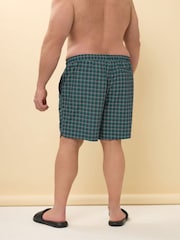 BadRhino Big & Tall Green Tartan Swimshorts - Image 3 of 6