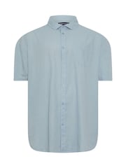 BadRhino Big & Tall Blue Navy Linen Shirt - Image 5 of 6