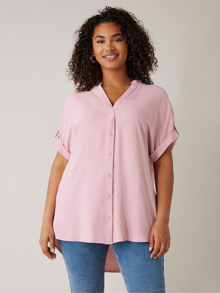 Evans Yoke Button Thru Grown On Sleeve Blouse - Image 1 of 5