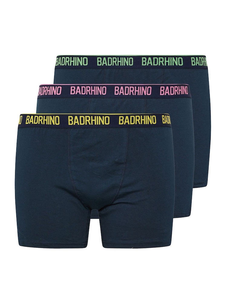 BadRhino Big & Tall Blue Multi Band Trunks 3 Pack - Image 1 of 2