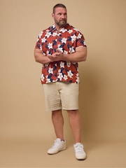 BadRhino Big & Tall Blue Leaf 100% Cotton Print Shirt - Image 2 of 6