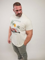 BadRhino Big & Tall Natural Palm Springs 100% Cotton T-Shirt - Image 1 of 5