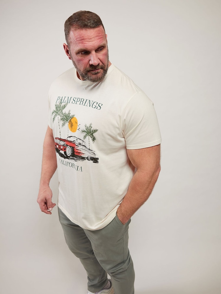 BadRhino Big & Tall Natural Palm Springs 100% Cotton T-Shirt - Image 1 of 5